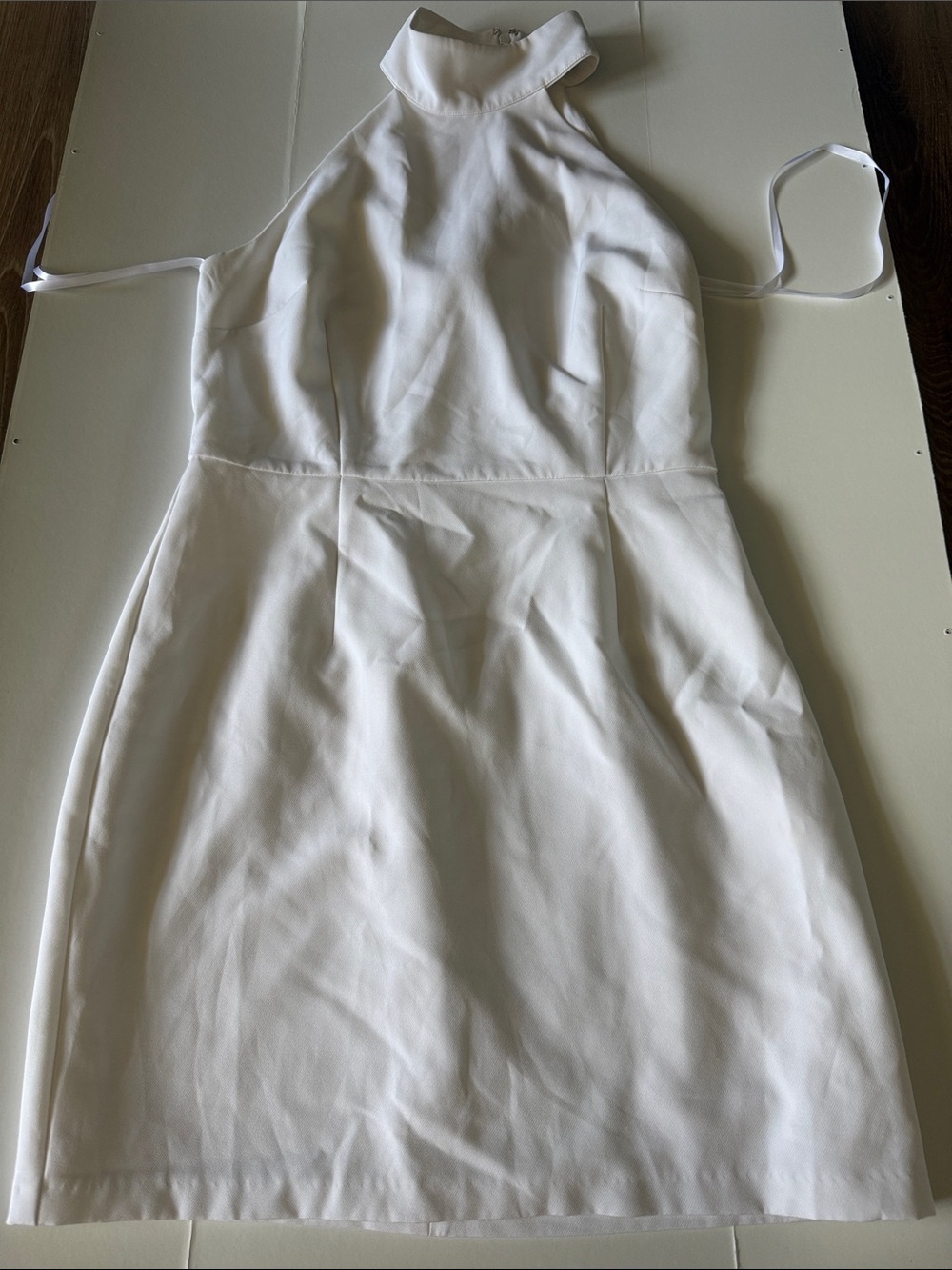 Gianni Bini White Halter Mini Dress
